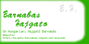 barnabas hajgato business card